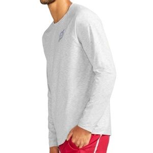 Rhone X Peloton Reign Long Sleeve Crewneck Sz Medium Mens Gray Moisture Wicking
